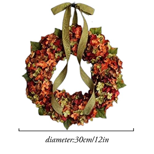 Couronne de Thanksgiving déco automne et fleurs de style ferme - 3