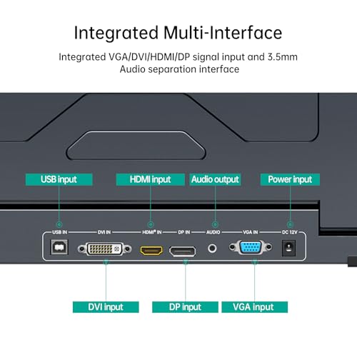 Image of MT-VIKI Portable KVM Console (Crash Cart) 15.6 inch 4K LCD, HDMI /DP /VGA, Built-in Battery, for Server & Data Center Maintenance