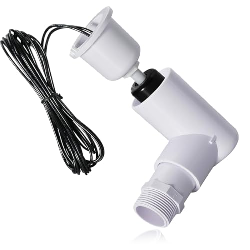 SS2 Float Switch L Shape Safe-T-Switch for HVAC Drain Pan Condensate Overflow Detection and Shut Off System, AC Float Safety Switch, Condensate Float Switch with 3/4 Inch Adaptor and 6ft Wire