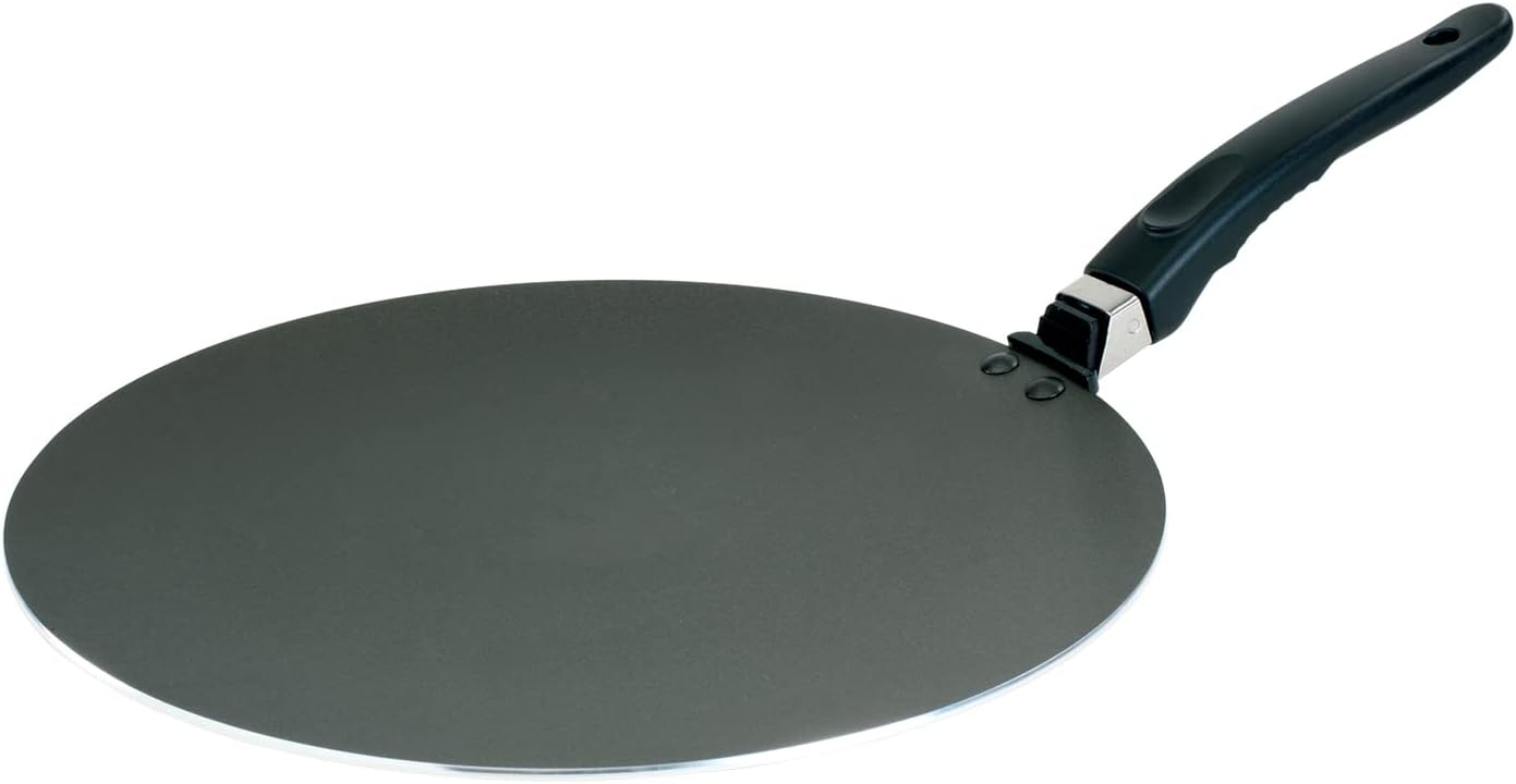 Nirlep Sakhi Non-Stick Aluminium Concave Tawa,27cm - Red
