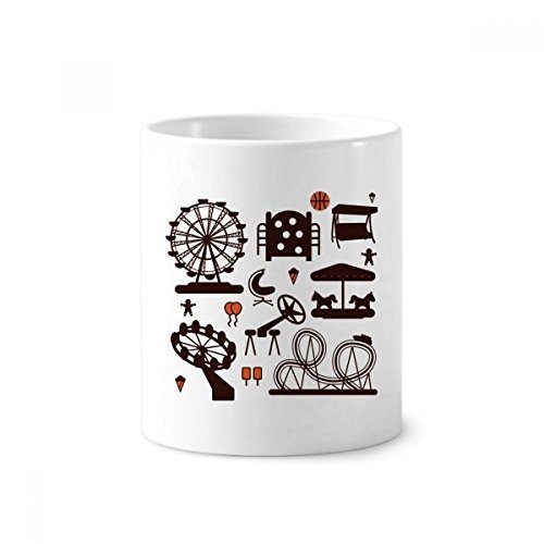 Porte-stylo céramique blanche silhouette manège tasse 350ml pour bureau