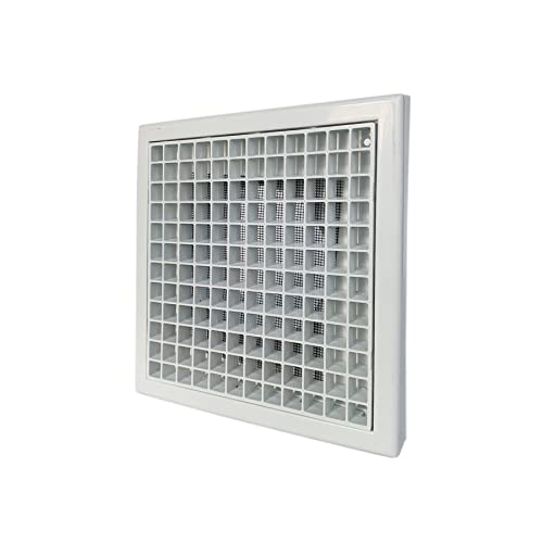 GEFONG Rejilla de Ventilación de Pared 4 Pulgadas 100mm con Malla Antiinsectos para Secadoras Ventilaciones Baño y Techo Extractores Plástico Blanco 1 Pieza
