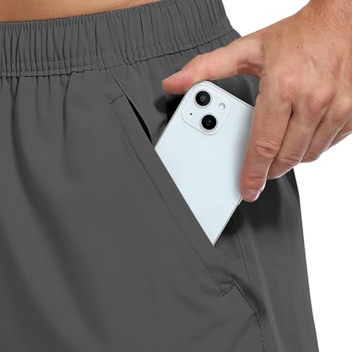 Image of NINQ Workout Half Pant for Man | Gym Shorts for Men with Drawstring Waist & 2 Zipper Pockets | Stylish Lightweight Shorts Pant for Men Sports