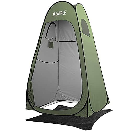 G4Free Pop Up Privacy Shower Tent Portable Outdoor Changing Room Camping Toilet Sun Shelter with Carry Bag(Green)