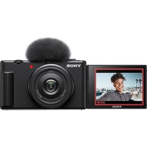 Sony Vlog Kamera ZV-1F | Digitalkamera (Klapp- und drehbares Display, 4K Video, Slow- Motion, Vlog Funktionen) – Schwarz