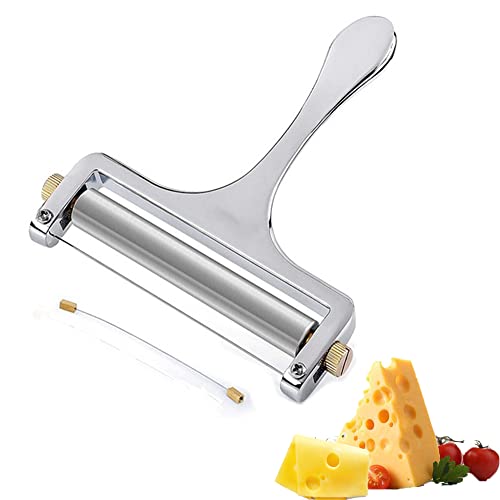 Smallterm Trancheuse à fromage avec fil réglable, avec fil pour fromage doux et semi-dur - Contient 1 fil de coupe interchangeable Cover