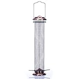 Cottage Garden 15 inch Copper Finish Weather Resistant 1 Lb. Metal Mesh Outdoor Hanging Nut Bird Feeder