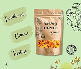 Rexochips - Premium Kerala Jackfruit Chips|| Chakka Upperi| Classic Taste |Gluten Free| No Added Sugar |Vegetarian| non GMO |Best Teatime Snacks| High In Fiber |Calcium Rich - 250 gm