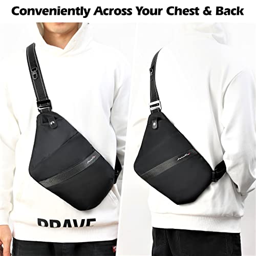 Alphantino Personal Flex Bag - Men Women Slim Sling Bag Lightweight Crossbody Minimalist Bag Compact Easy To Carry Nylon Shoulder Chest Edc Anti-Theft Daypack For Travel, #TOP1