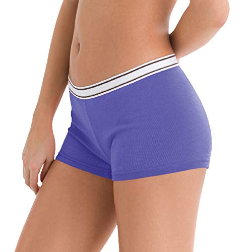 Hanes Ultimate Women's Comfort Flex Stretch Boyfriend Vintage Boxer Brief 3-Pack, Grey Heather/Splatter Print/Fantastic Fuchsia, Large