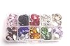 ChangJin One Box of 120PCS Mixed Colors and Sizes Point Back Crystals Rhinestone Glass Rivoli Stone W/Container #3
