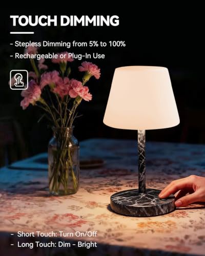Image of SAIWEYA Outdoor Waterproof Shower Lamp, 5200mAh Rechargeable Bathroom Lamp