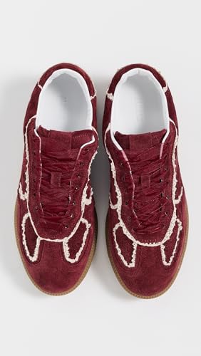 ALOHAS Women's Tb.490 Crochet Burgundy Leather Sneakers4