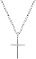 Cordão de Aço Inox Masculino + Pingente Cruz
