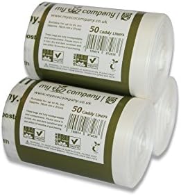 My Eco Company 5L / 6L X 150 Compostable Kitchen Food Waste Bin Bags Caddy Liners (5 Litre / 6 Litre)