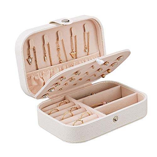 KWMAEEUID Cajas de Almacenamiento de Joyas y cosméticos Caja organizadora de Joyas pequeña para Mujeres Mini Estuche de Viaje para Joyas Estuche de Viaje para niñas Porta Joyas para Arete