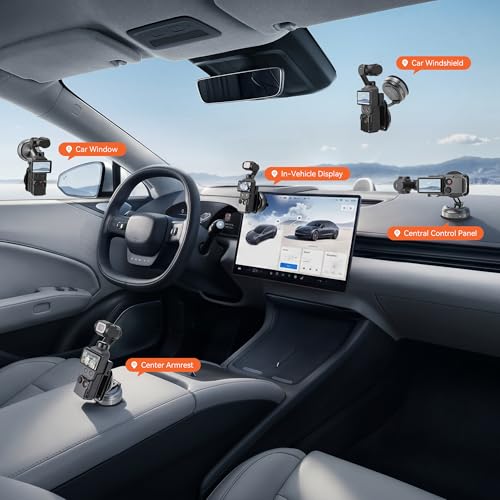 Soporte ventosa DJI OSMO Pocket 3 para fijar cámara en cristal y metal de coche 5