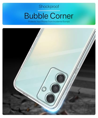 Image of WOW IMAGINE Crystal Clear Transparent Back Case Cover for Samsung Galaxy M55 5G | M55s 5G | F55 5G | Full Device & Camera Protection Shockproof TPU | Flexible Silicone Back Cover Case - Transparent
