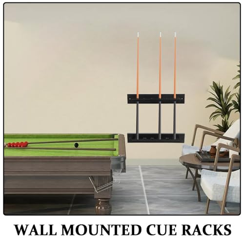 Porte-queues de billard mural en bois massif authentique et support robuste - 3