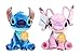 Lilo & Stitch - Packung 2 plüschtiere 11'41"/29cm Stitch (blau) and Angel (rosa) Super weiche Qualität beide mit Ton
