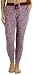ToBeInStyle Women's Heathered French Terry Jogger Pants - Burgundy - Large