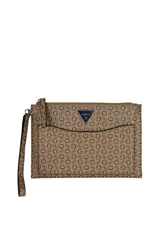 Carteira Lathan Wristlet, Guess, Feminino, Bege Estampado, Un