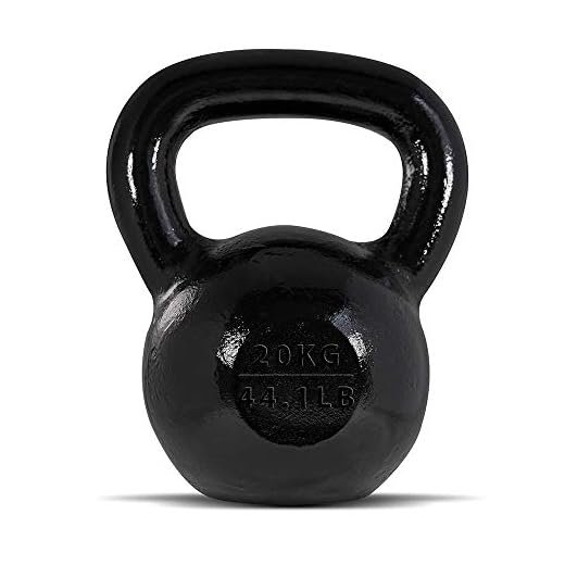 BodyRip 20kg Cast Iron Kettlebell | Easy Grip Handles, Ergonomic | Gym Equipment, Home, Fitness, Gymnastics, Exercise, Workout, Cardio | Weights Good for Men and Women