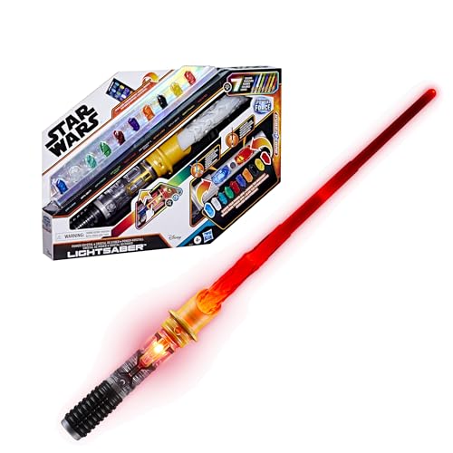 Star Wars, Sable de luz con Cristal de Poder, 7 Colores y 10