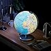 SOUNDANCE 13 Inch World Globe with Stable Heavy Metal Base, Educational Globe for Kids Learning, Large Globes Lamp with Colorful HD World Map Details, LED