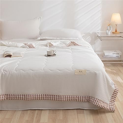 Chickwin Dessus De Lit Matelassé Uni - Couvre-Lit Microfibre Doux Et Léger Pour Toutes Saisons (Bleu Foncé, 150x200cm)