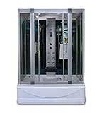 Kokss 9001 Home Luxury Bathtub Spa, Steam Shower Sauna Enclosure with Hydro Massage Tub, 6 Body Massage Jets - 1 Year Warranty