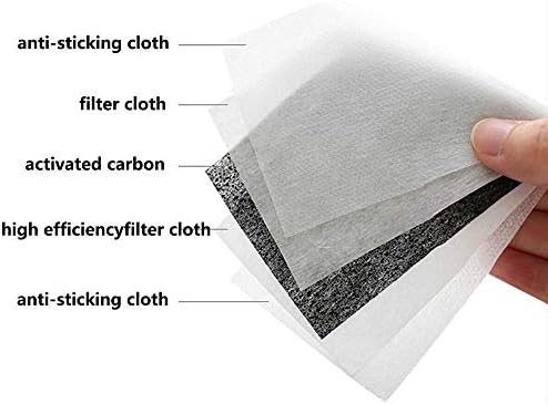 200 PCS Adult Activated Carbon PM2.5 Filter Insert 5 Layers Replacement Anti Haze PM 2.5 Face Filter Paper