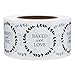 Hybsk Rustic Baked with Love Stickers with Wreath Around 1.5" Inch Round Total 500 Adhesive Labels Per Roll (Glossy Paper)