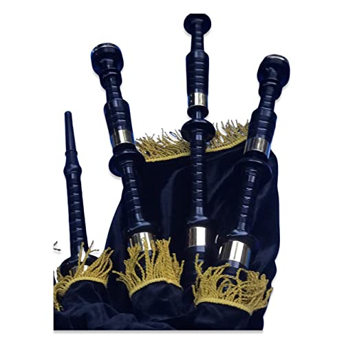 McWilliams BAGPIPES PROFESSIONELLES SCHOTTISCHES HIGHLAND BAGPIPE FÜR ANFÄNGER ERWACHSENE MIT TASCHE (Schwarz G1)
