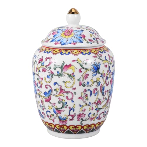 Kichvoe Recipiente De Almacenamiento De Té Cerámico Con Tapa Hermética Diseño Vintage Chino Para Té Suelto y Alimentos Para Cocina y Decoración Del Hogar