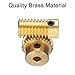 uxcell Worm Gear Set - 0.5 Module 30:1 Reduction Rate 4mm Hole Dia Gear Shaft and 4mm Hole Dia Gear Wheel 30T Drive Gear Box (Brass)