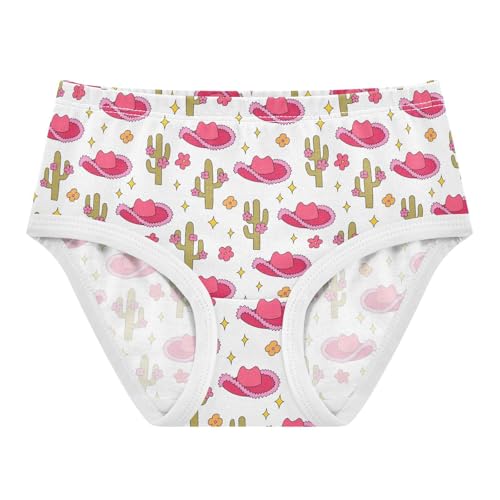 Girls' Underwear Cowboy Hats Cacti Cotton Stretch Comfort Toddler Panties