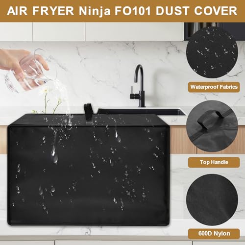 Image of Air Fryer Cover Dust Cover for Ninja FO101 French Door Premier Air Fryer Convection Oven Toaster,16.93 inch*14.57 inch*12.99 inch Heat-Resistant Waterproof Dust-proof Kitchen Appliance Covers