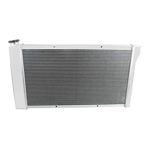 Primecooling 3 Row Core Aluminum Radiator +2X12\" Fans w/Shroud for 1967-72 GMC Chevrolet Blazer, C/K Series Pickup Truck C10 C20 C30