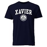 Barnesmith Xavier University Musketeers Short-Sleeve T-Shirt, Heritage, Navy, Small
