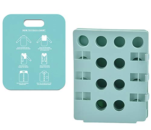 GlobalDream Doblador de Ropa, Plegador de Ropa Doblador de Camisetas Organizador Camisetas, Camisa Rápida del Estilo del Tablero Plegable, Verde