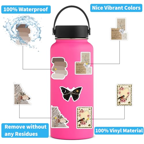 Vintage Aesthetic Stickers, 120Pcs Cute Retro Journaling Scrapbooking Stickers Pack for Adult Women Teen Grils, Waterproof Vinyl Decals for Water Bottle Laptop Computer Phone Case - Image 5