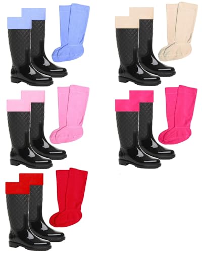 3 Pairs Ladies Fleece Wellie Socks Adults Womens Girls Welly Wellington Boot Thermal Liners Warm Outdoor Sock One Size 3-5