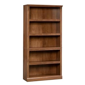 Sauder Miscellaneous Storage 5 Split Bookcase/Book Shelf, L: 35.28″ x W: 13.23″ x H: 69.76″, Oiled Oak finish