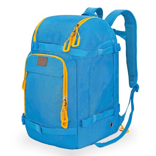 WOLT Ski Boot Bag Backpack - 50L Snowboard Boot Bag for Air Travel for Snow Boots Ski Helmet Gloves Goggles Skiing Gear