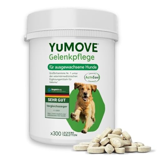 YuMOVE Gelenktabletten für Hunde mit Grünlippmuschel, Glucosamin und Choindroitin für alles Hunde, Hohe Akzeptanz beim Hund, 300 Tablets