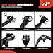 A-Premium 13Pc AWD 4WD Front Suspension Kit, For Chevy GMC Silverado 1500 Sierra 1500 Suburban Avalanche Tahoe Yukon XL Escalade EXT ESV, Upper Control Arm Lower Ball Joint Sway Bar Link Tie Rod End