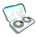 Siveit CD Case Holder, 80 Capacity CD/DVD Case Holders Wallet Hard Plastic CD DVD Disc Cases Storage Binder for Car Home Office Travel (Sky Blue)