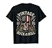 Vintage Rock Skull American Flag Guitar Retro Rock and Roll T-Shirt