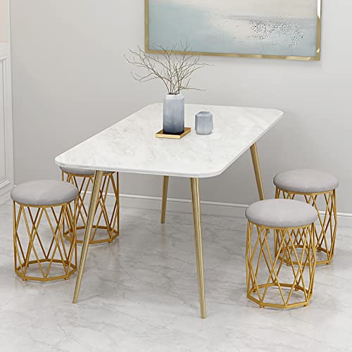 Taburete de terciopelo para tocador ideal como asiento de mesa auxiliar en salón 3